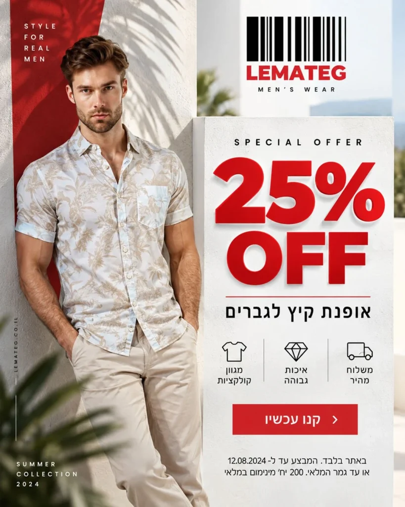 קריאייטיב לרשתות — עיצוב פוסט לרשתות